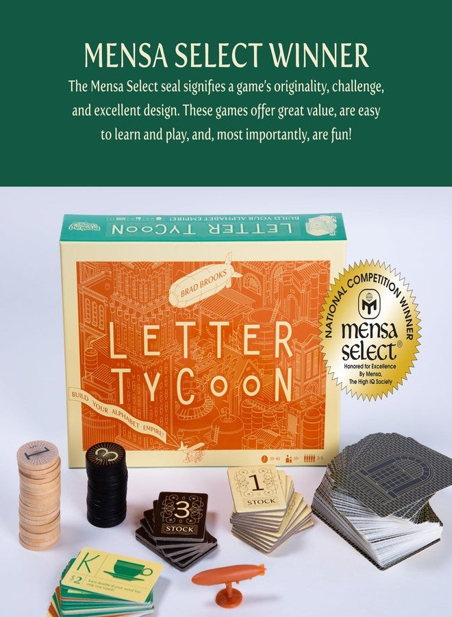 Breaking Games Letter Tycoon: Mensa Select Word-Building Strategy Game for Families and Friends, Ages 10+, 2-5 Players - Image 5